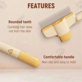Premium Stainless Steel Pet Grooming Brush- Dog and Cat Hair Remover